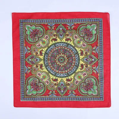 Heißer verkaufenkundenspezifischer Firmenzeichen SoemSilk Bildschirm gedruckter 100%Cotton weicher Headwear quadratischer Paisley Bandana