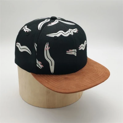 Entwerfen Sie Ihren Eigenen 6 Panel Wildleder Flat Bill Custom Printing Snapback Hüte Sportkappe