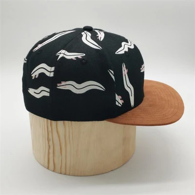 Entwerfen Sie Ihren Eigenen 6 Panel Wildleder Flat Bill Custom Printing Snapback Hüte Sportkappe