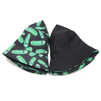 Großhandel Mode Plain Druck Stoff Eimer Hüte Frauen Custom Designer Eimer Hut