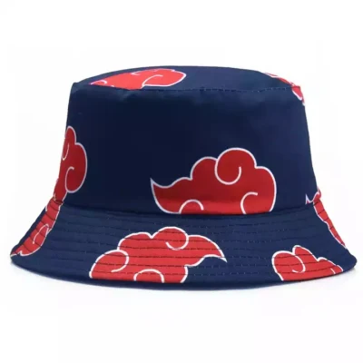 Made in China Custom Eimer Hüte mit Akatsuki bunt Rot Wolkenzeichen für Fans von Anime-Eimer Hüte