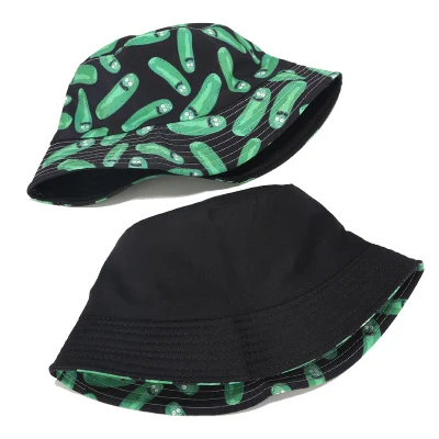 Großhandel Mode Plain Druck Stoff Eimer Hüte Frauen Custom Designer Eimer Hut