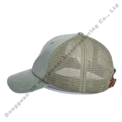 Großhandel unstrukturiert 6 Panel Distressed Mesh Papa hat für Unisex Custom Vintage Gewaschen Baumwolle Trucker Caps Hüte