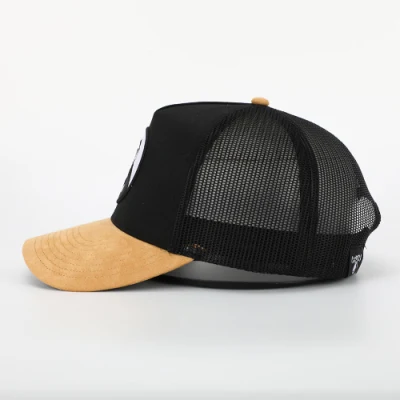 Custom Herren Gebogene Wildlederbrim Stickerei Mesh Snap Zurück Gorras Twill Sport Trucker Hut Caps Aus Baumwolle