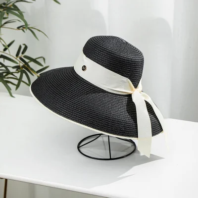 Designed Stroh Fashion Erwachsene Papier Großhandel Bestickt Sommer Strand Gestrickt Strohhut