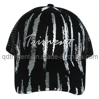 Konstruierte Fuge 3D Stickerei Snapback Netz Trucker Kappe (TRT038)