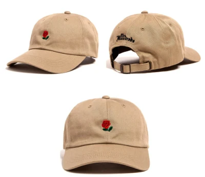 Großhandel 100% Baumwolle Unstrukturiert Kappe Einstellbar 6 Panel Snapback Blume Mütze Mit Stickereien Im Muster