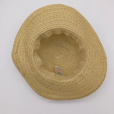 Damen Cap Französisch Sommer Strand Sonnenschirm Sonnenschirm Strohhut mit Schleifeil