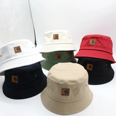 Hochwertige Designer Gedruckt Gewaschen Denim Fisherman Cap Angeln Strand Eimer Hut