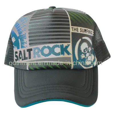 Konstruierte Fuge 3D Stickerei Snapback Netz Trucker Kappe (TRT038)