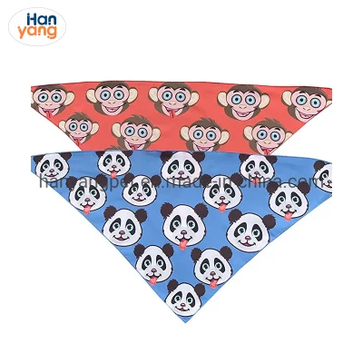  Hanyang OEM Haustier Zubehör Haustier Produkt Custom Einstellbare Haustier Hund Bandanas Hunde-Nackentücher Haustier Hund Bandana