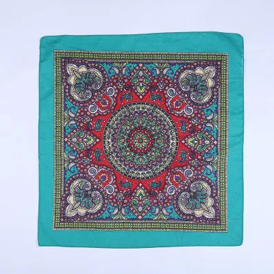 Heißer verkaufenkundenspezifischer Firmenzeichen SoemSilk Bildschirm gedruckter 100%Cotton weicher Headwear quadratischer Paisley Bandana