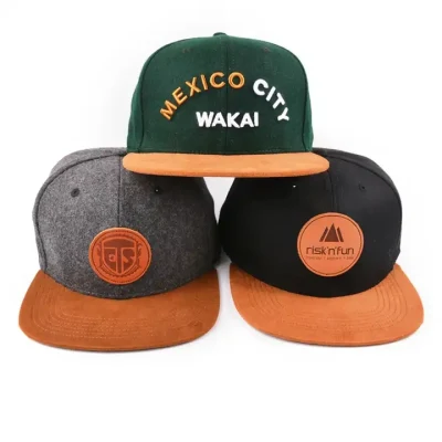 Hochwertige 100% Baumwolle Strukturiert Unstrukturiert 6 Panel Custom Stickerei Logo Herren Caps Flache Krempe Hüte Snapback Caps