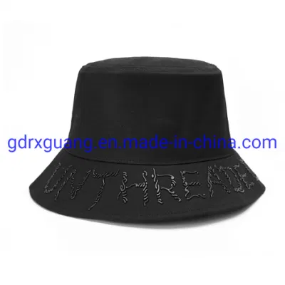Einfache breite Sonne Fisherman Eimer Hüte mit Custom Logo