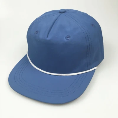 Großhandel 100% Polyester Unstrukturiert Custom 5 Panel Snapback Cap