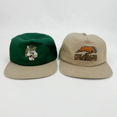 Hochwertige 100% Baumwolle Strukturiert Unstrukturiert 6 Panel Custom Stickerei Logo Herren Caps Flache Krempe Hüte Snapback Caps