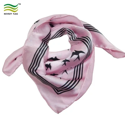 Benutzerdefinierte Druck Vollfarbe Polyester Seide Satin Square Stirnband Bandanas (M-NF20F19017)
