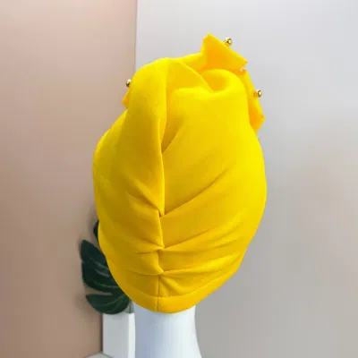 Große Blume Golden Yellow Turban Hut