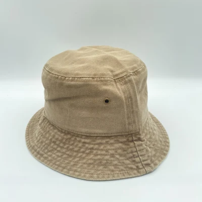Großhandel Unisex Outdoor Farbe Einstellbare Gewaschen Frauen Custom Cotton Cap Faltbare Fisherman Eimer Hüte