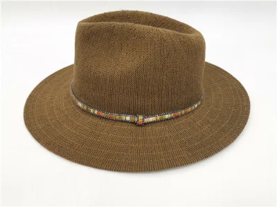 Frauen Männer Neues Design Fedora Strohhut Großhandel Breite Krempe Fedora Hüte