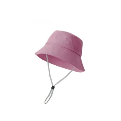 Großhandel Große Krempe Baumwolle Eimer Hut Multicolor Mode Sonnenschutz Unisex Fisherman Hut mit winddichem Seil