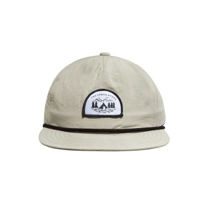 Five Panel Waterproof Nylon Läuft Unstrukturiert 5 Panel Custom Rope Snapback-Kapazität