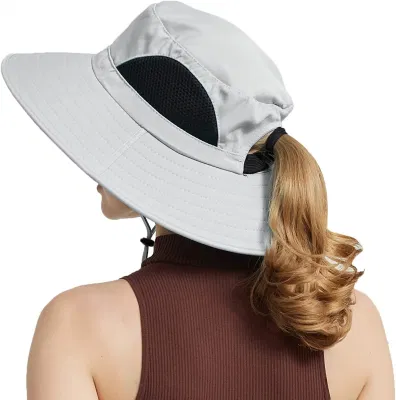 Sonnenhut für Männer Frauen, Wasserdichte breite Krempe Eimer hat Faltbare Boonie Hut zum Angeln Wandern Garten Safari Strand