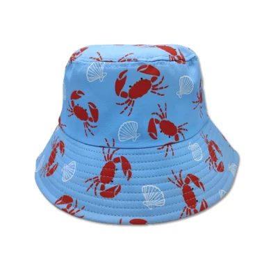 Sommer Mode Designer Reversible Benutzerdefinierte Muster Eimer Hut Gedruckt