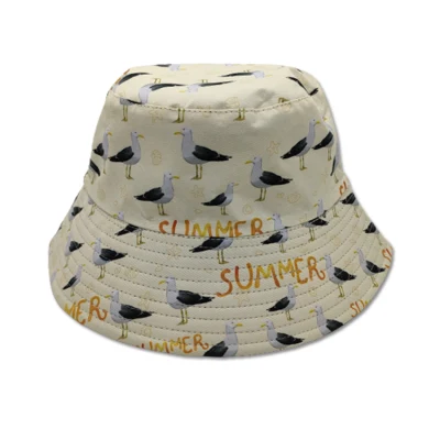 Sommer Mode Designer Reversible Benutzerdefinierte Muster Eimer Hut Gedruckt