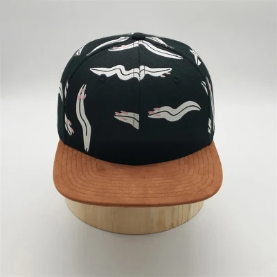 Entwerfen Sie Ihren Eigenen 6 Panel Wildleder Flat Bill Custom Printing Snapback Hüte Sportkappe