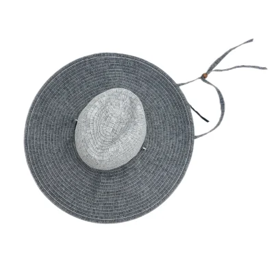 Verstellbare Chin Strap Großhandel Rettungsschwimmer Stroh Hüte Fashion Panama Fedora Stroh Hut Damen Herren Custom Hüte