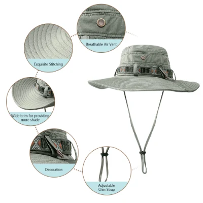 Outdoor Faltbare Mütze Sommer UV-Schutz Safari Cap Angeln Jagd Hut