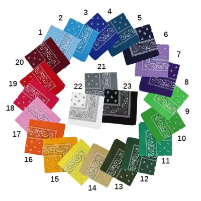 Promotion Geschenk Maßgeschneiderte Multifunktionale 21 * 21 Zoll Square Cotton Bandana