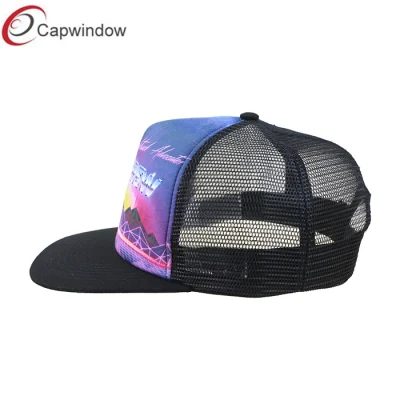 Großhandel Sublimation Gedruckt Foam Trucker Hat Snapback Mesh Cap