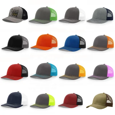 Hochwertige Blank Trucker Richardson 112 Trucker Mesh Brown Snapback Hut