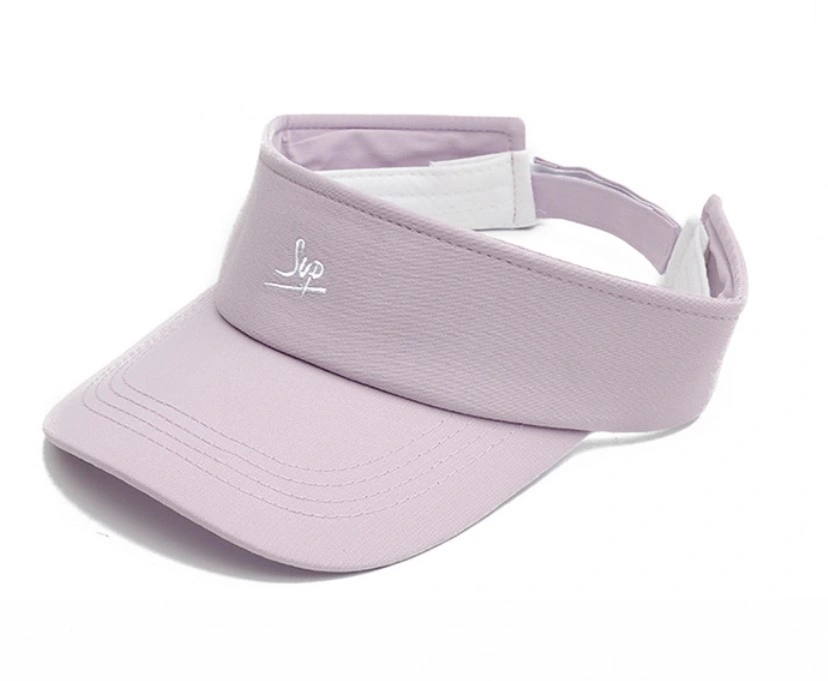 Hot Sale Big Curve Brim Custom Plain Cotton Sun Visor Cap