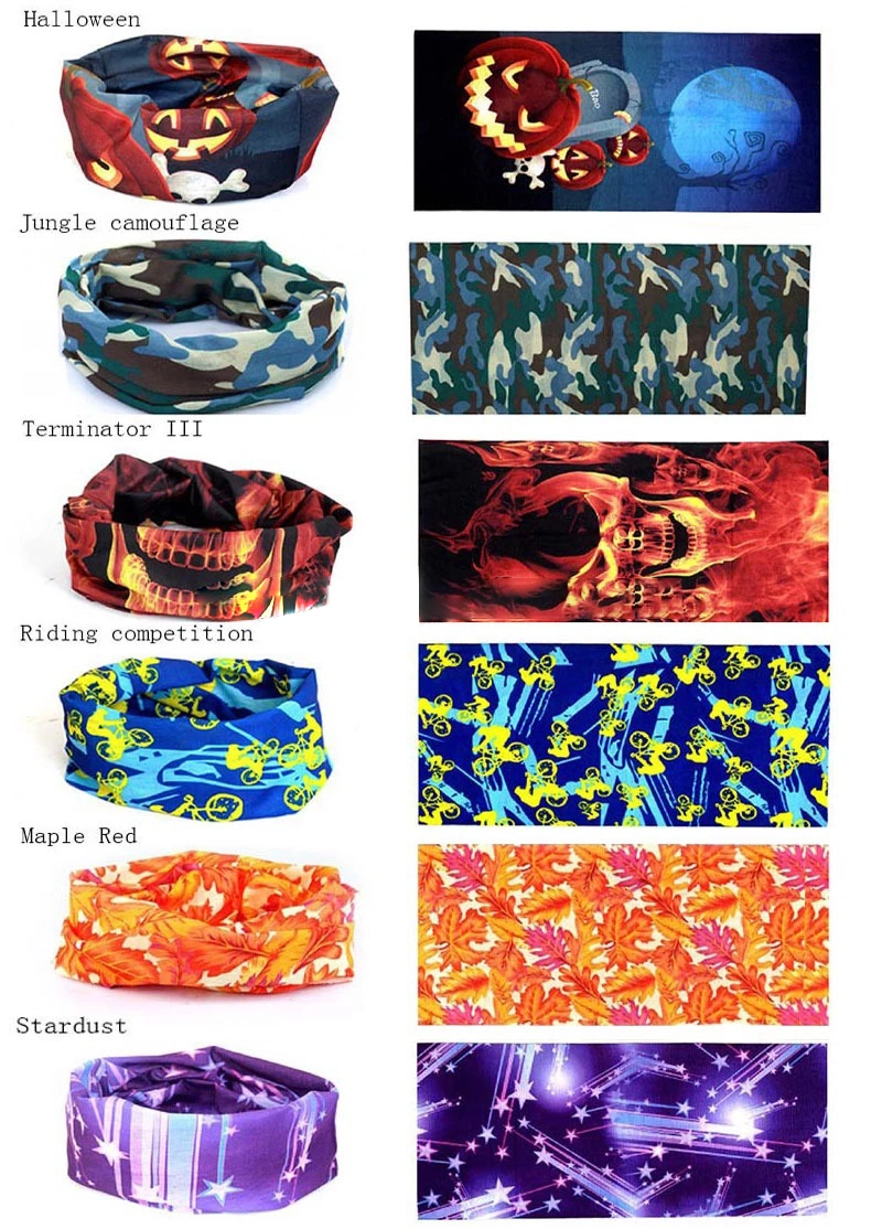 Customized Head Wrap Big Polyester Bandana