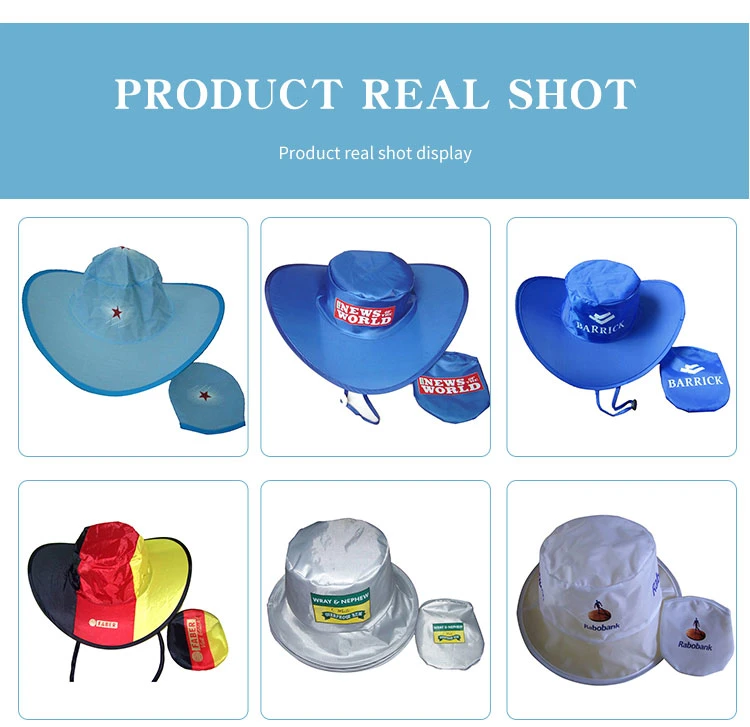 High Quality Outdoor Waterproof Polyester Folding Pop up Hat Flag Design