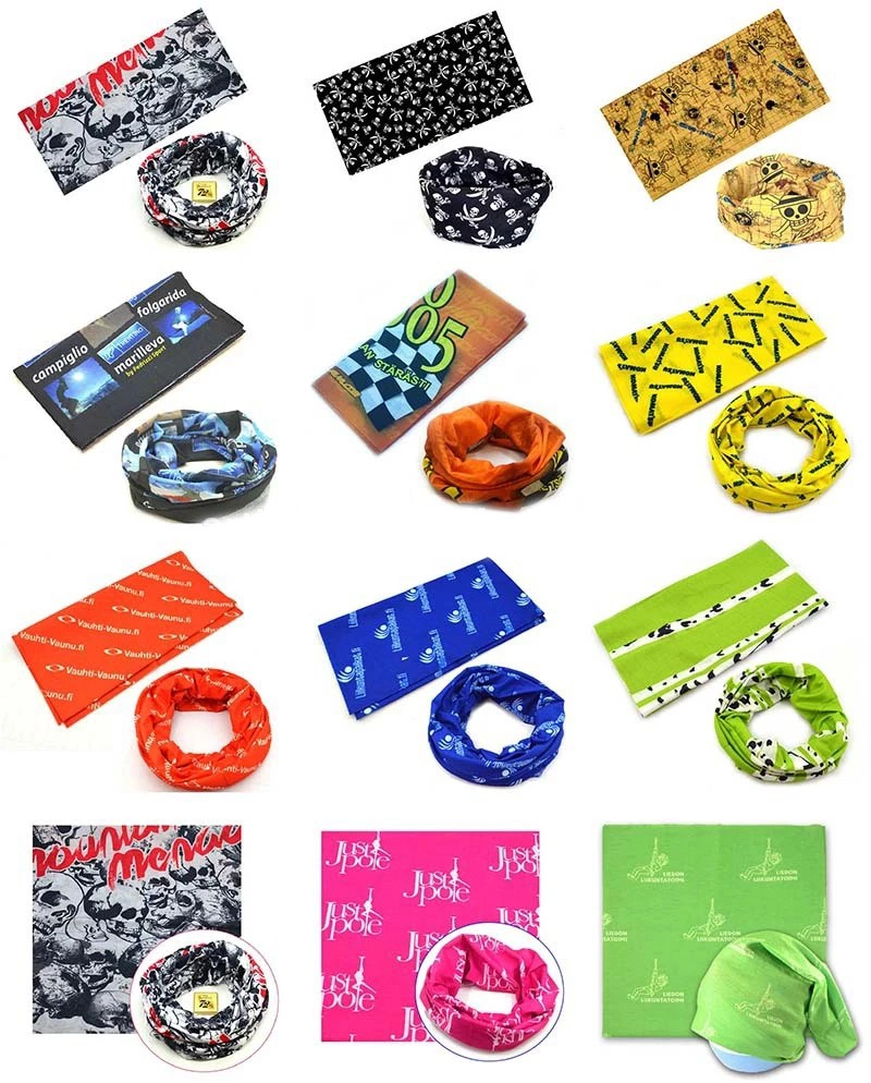 Customized Head Wrap Big Polyester Bandana