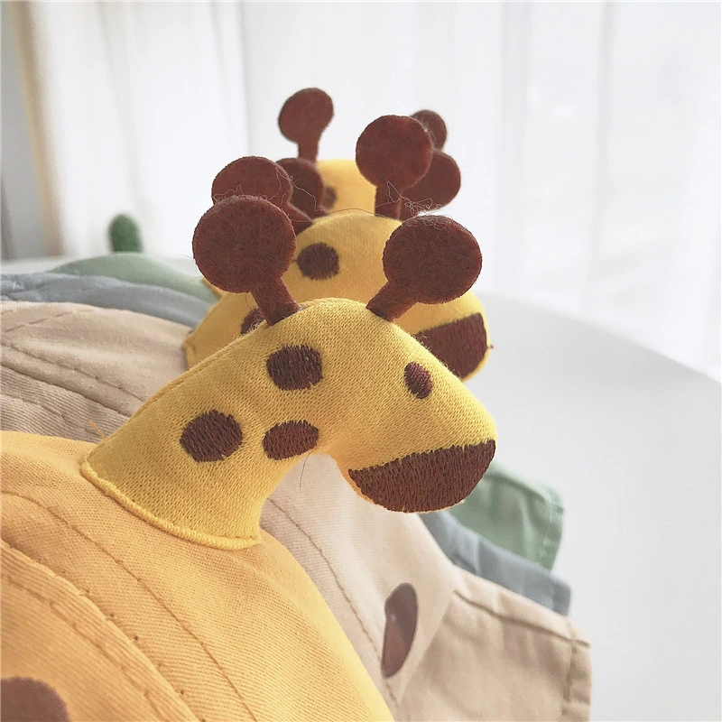 Cute Giraffe Children&prime;s Bucket Hat Polka DOT Print Barrel Hat