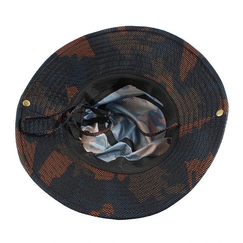 Recommend Waterproof Wide Brim Camouflage Fisherman Foldable Hat Sun Visor Hat