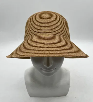 Mujeres FSC paja de papel Verano Empaquete de Moda Gorra