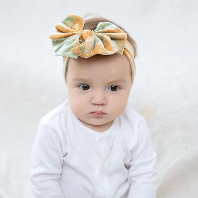  Decoración de Cabello para niños Cabello de bebé banda de cara suave cabeza de niña Pelo de aro ornamento Bandana Woolen Velvet cinta de pelo