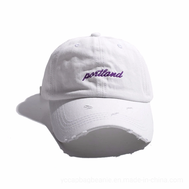 Custom Destory Embroidery Wash Dad Baseball Cap Hat