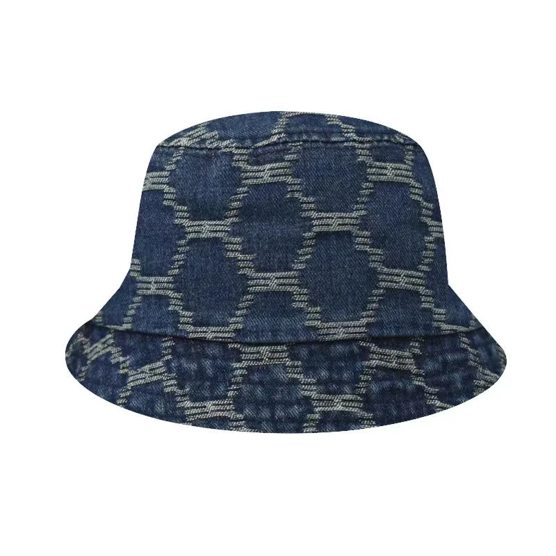 Denim Jacquard Fabric Bucket Hat