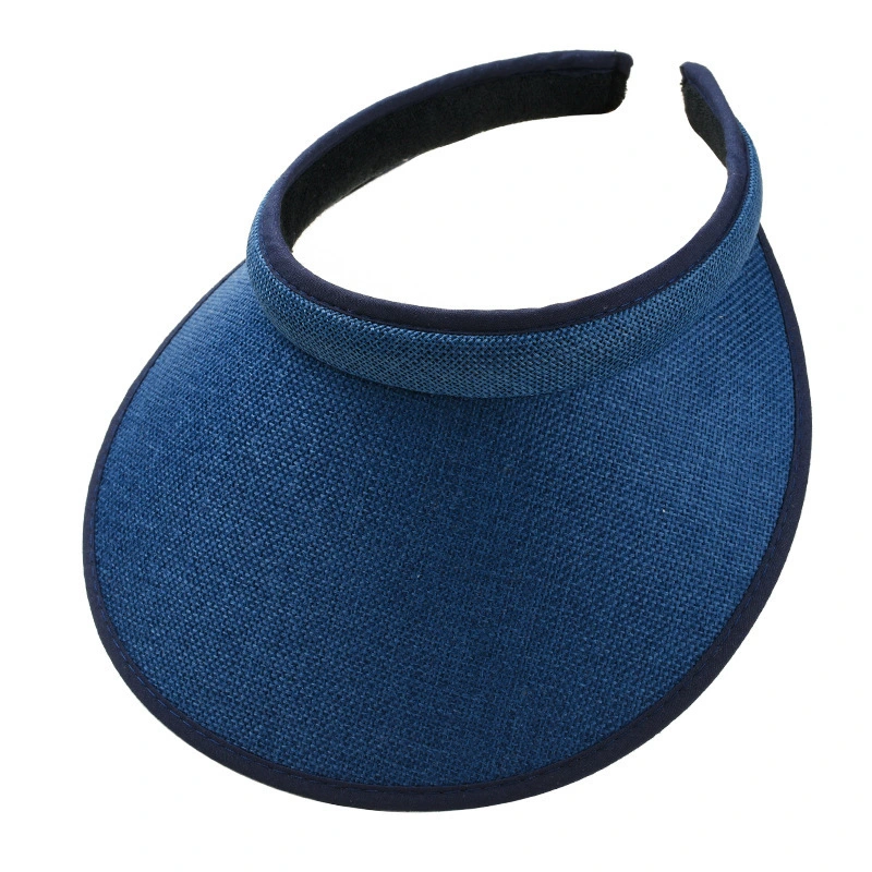 Women Trendy Packable Foldable Cap Wide Brim Straw Roll up Straw Sun Visor Women Wide Brim Ponytail Summer Beach Hat