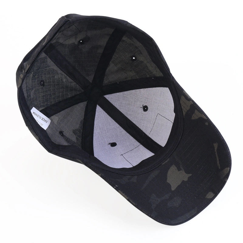 Baseball Cap Rip-Stop Tactical Military Hat Outdoor Print Men&prime;s Tactical Camouflage Sports Cap with Velcro