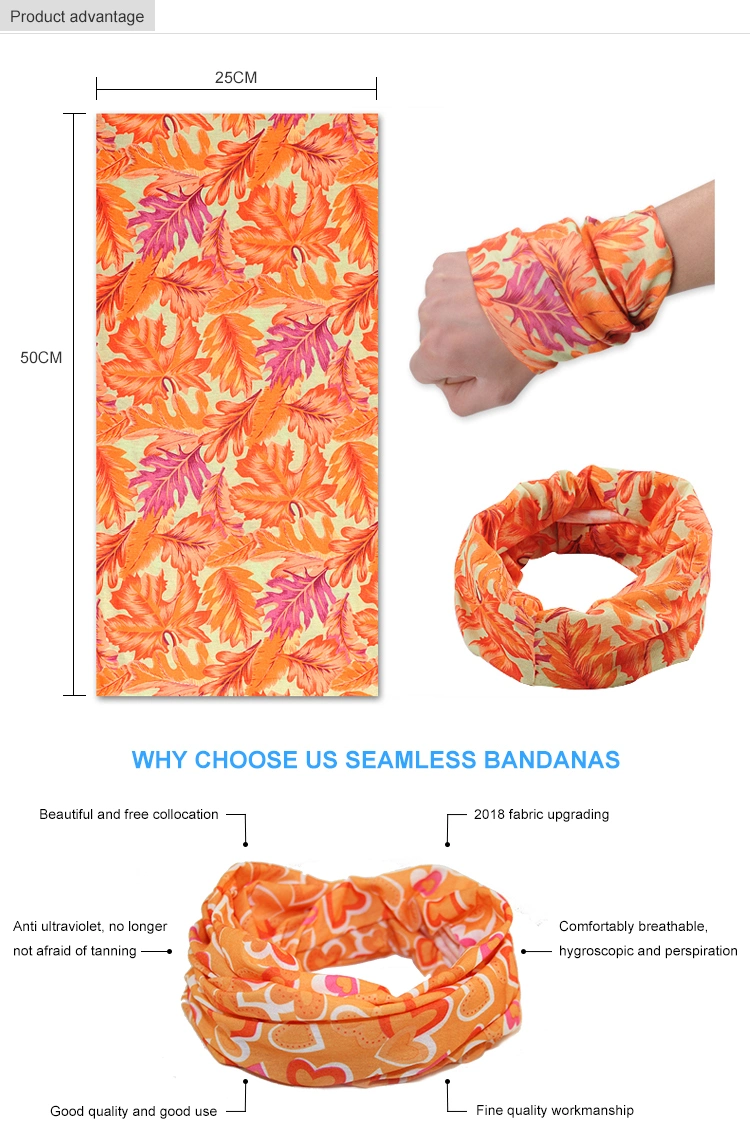 Yellow Solid Color Tubular Bandana Custom Logo Sliders Shield Printed Silk Face Cover Sleeve Cheap Wholesale