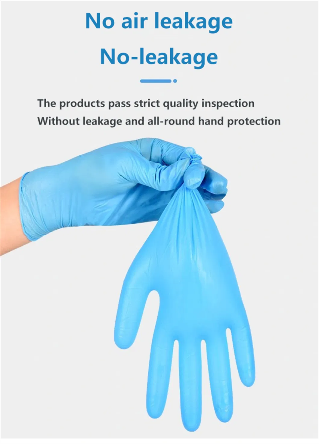 Blended Nitrile Gloves Safety Examination Gloves Blue Dental Gloves