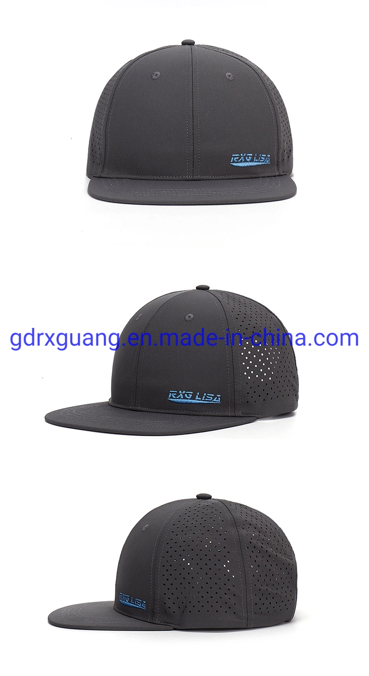 Wholesale Waterproof 6 Panel Flat Brim Embroidery Hip Hop Snapback Caps